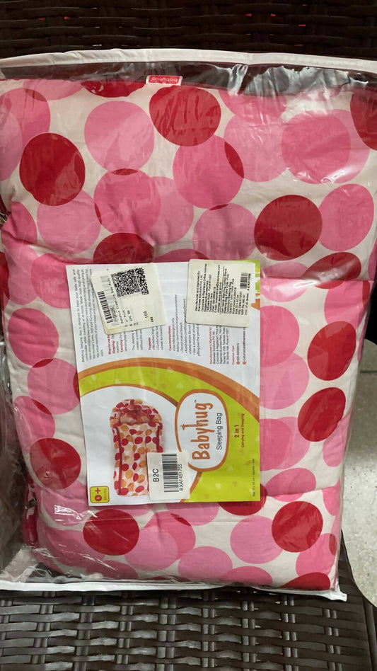 BABYHUG Cotton Blend Sleeping Bag (Polka Dots-Pink)