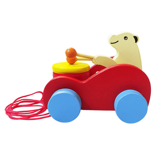 Bear Drum Car- Pull Along Toy - PyaraBaby