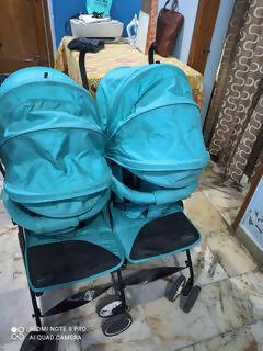 BABYHUG Twin Stroller - Blue