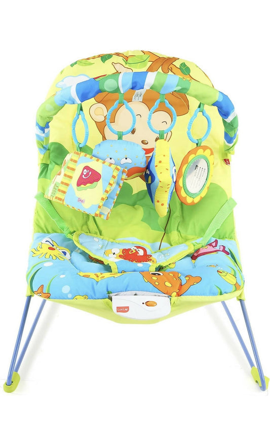LUVLAP Go Fishing Baby Bouncer with Soothing Vibration and Music (Multi Color)