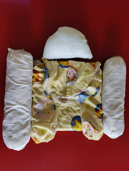 New Born Portal Cotton Bed with Pillows