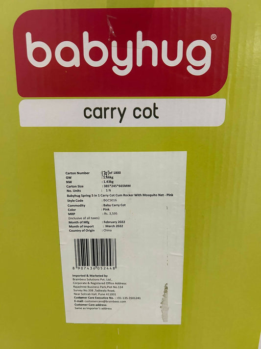 BABYHUG Spring 5 in 1 Carry Cot