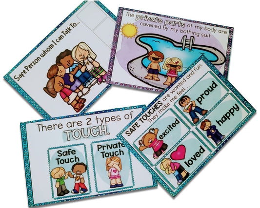 Safe and unsafe touch flashcards - PyaraBaby