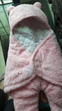 H & M Baby Padded quilted fleece wrap- Pink colour - PyaraBaby