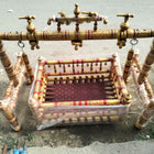 Wooden Balmukut Traditional Cradle With Parna, Dimensions: 26W×40H in Inch - PyaraBaby