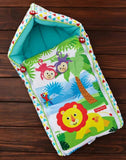 FISHER PRICE 3 in 1 Baby Carry Nest Monkey and Lion Print - PyaraBaby