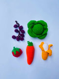 Hand Crocheted Fruits and Vegetables Basket (combo options available)