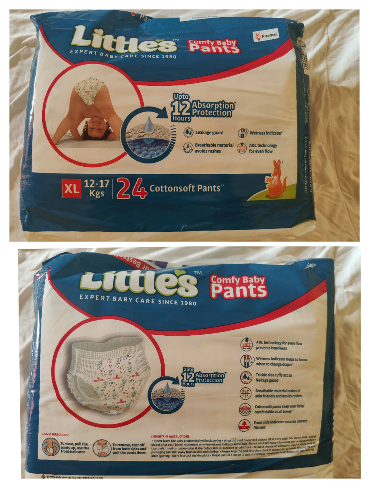 LITTLES Diaper Pants (Pack of 2) - XL