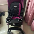 LUVLAP Stroller/Pram - Pink & Black - PyaraBaby