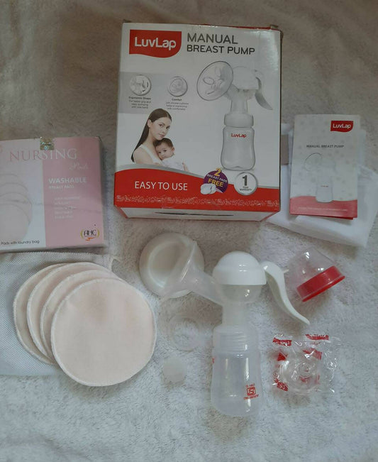 Experience personalized comfort with the LUVLAP Manual Breast Pump - designed for efficient expressing anytime, anywhere!