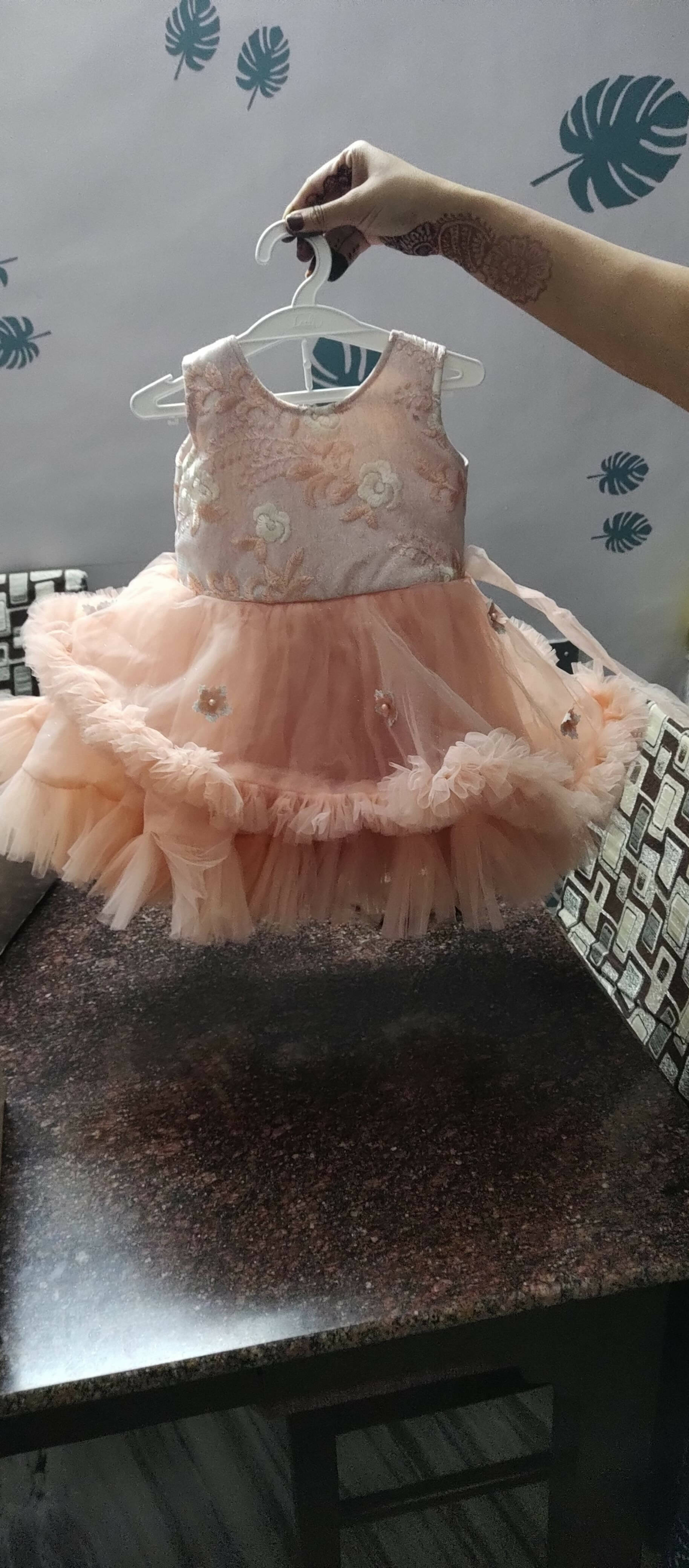 THE DESIGNER FROCK'S 1st Birthday Frock With NESCO KIDS's Baby Bellies - PyaraBaby