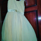 Light yellow party wear dress for 7-8 years girl - PyaraBaby