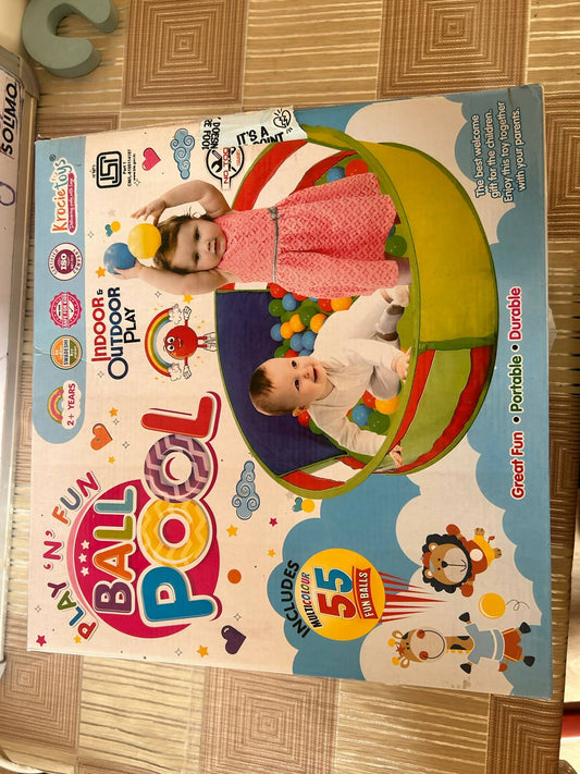 KROCIE Toys Round Ball Pool With 55 Balls - Multicolour