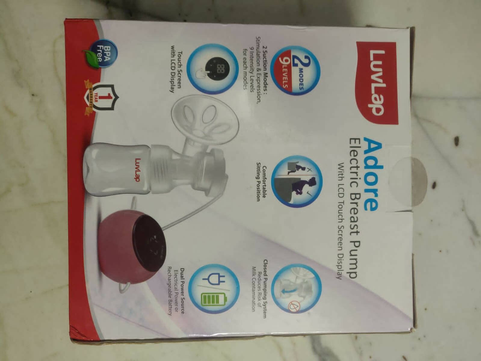 LUVLAP Adore Electric Breast Pump and MEE MEE Disposable Breast Pads