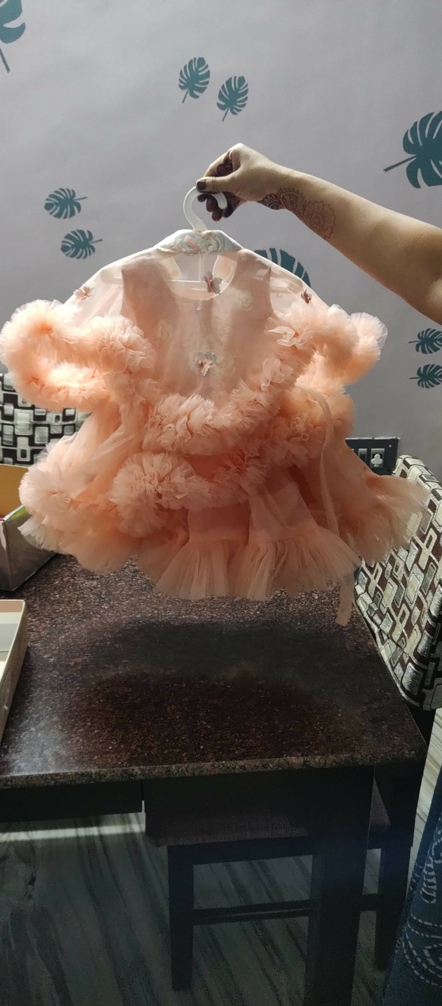 THE DESIGNER FROCK'S 1st Birthday Frock With NESCO KIDS's Baby Bellies - PyaraBaby