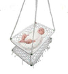 Cotton Newborn Baby Cradle Hanging Crib Hammock Swing Sleep Bed Cradle for Outdoor Indoor Use | Baby Palna/Baby Thottil/Newborn Baby Hanging Bed/Newborn Baby Swing 0 to 2 Years (White)