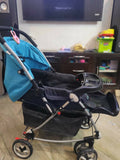 MEE MEE Baby Stroller/Pram with Rocker and 3 Seating Positions, Blue/Black, (MM-29 PRAM (Blue))