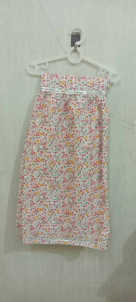 Beautiful White Color Floral Print Peplum Top and Garara with Silver Lace in the Top and Garara for Baby Girl - PyaraBaby