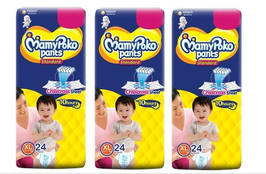 MAMYPOKO Standard Pant Diaper XL size (pack of 3) | 12-17 Kg