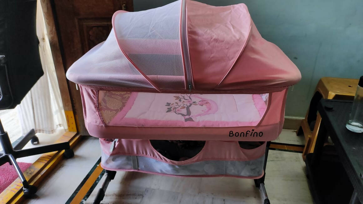 BONFINO 3 in 1 Bedside Baby Bassinet with Detachable Mosquito Net - PyaraBaby