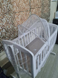 BABYHUG Joy Wooden Cradle, Dimensions - 98L x 57.5W x 81H cm - PyaraBaby
