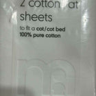 MOTHER CARE 2 Cotton Flat Sheets For Cot - Set Of 3 - PyaraBaby