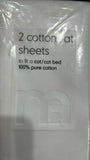 MOTHER CARE 2 Cotton Flat Sheets For Cot - Set Of 3 - PyaraBaby