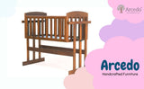 Amber 2 in 1 Wooden Baby Swing With Mosquito Net & Swing Stopper Knob Made With Non-Toxic Material