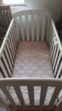 EAST COAST Anna Dropside Cot/Crib for Baby with Mattress, Approx dimensions:127.5L x 18.2W x 71.4H cm - PyaraBaby
