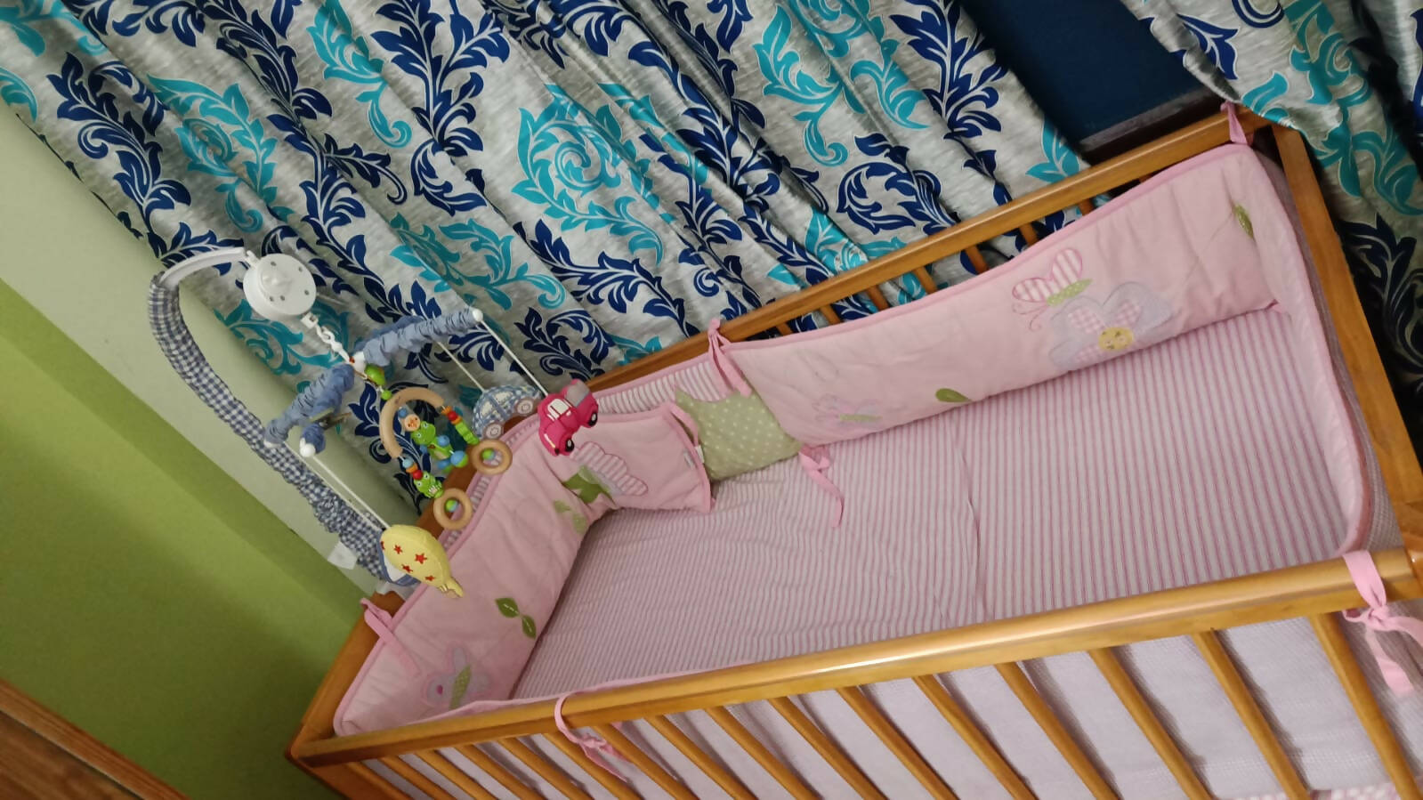 BABYHUG Malmo Cot/Crib For Baby (Mattress, Pillow and bumper included), Dimensions: 120×60×10 cm - PyaraBaby