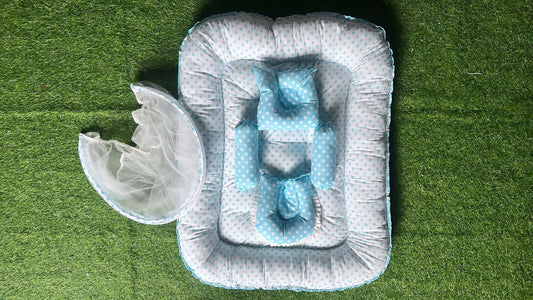 Baby Bed/Mattress with Mosquito Net - PyaraBaby