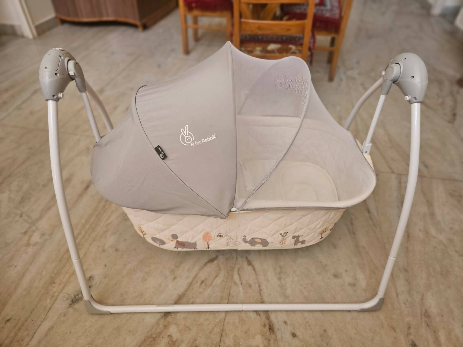R FOR RABBIT Lullabies Automatic Swing Baby Cradle with Remote Control & Mosquito Net - PyaraBaby