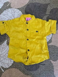 Yellow and Green Shirt for Baby Boy - PyaraBaby