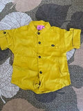 Yellow and Green Shirt for Baby Boy - PyaraBaby