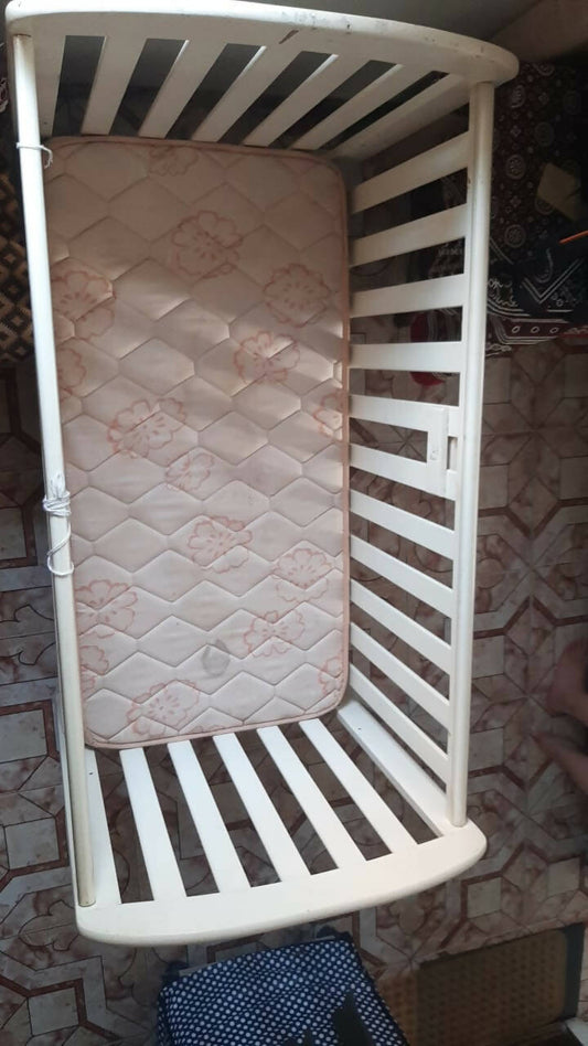 EAST COAST Anna Dropside Cot/Crib for Baby with Mattress, Approx dimensions:127.5L x 18.2W x 71.4H cm