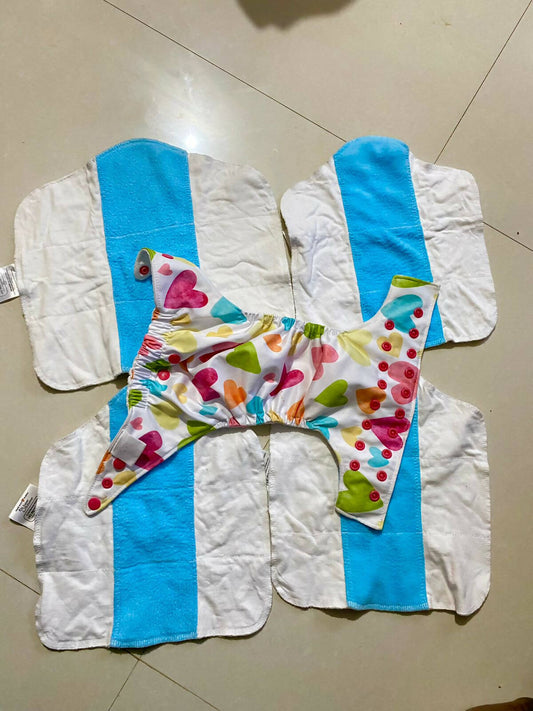 SUPER BOTTOMS 4 Booster Pad with Cotton Diaper