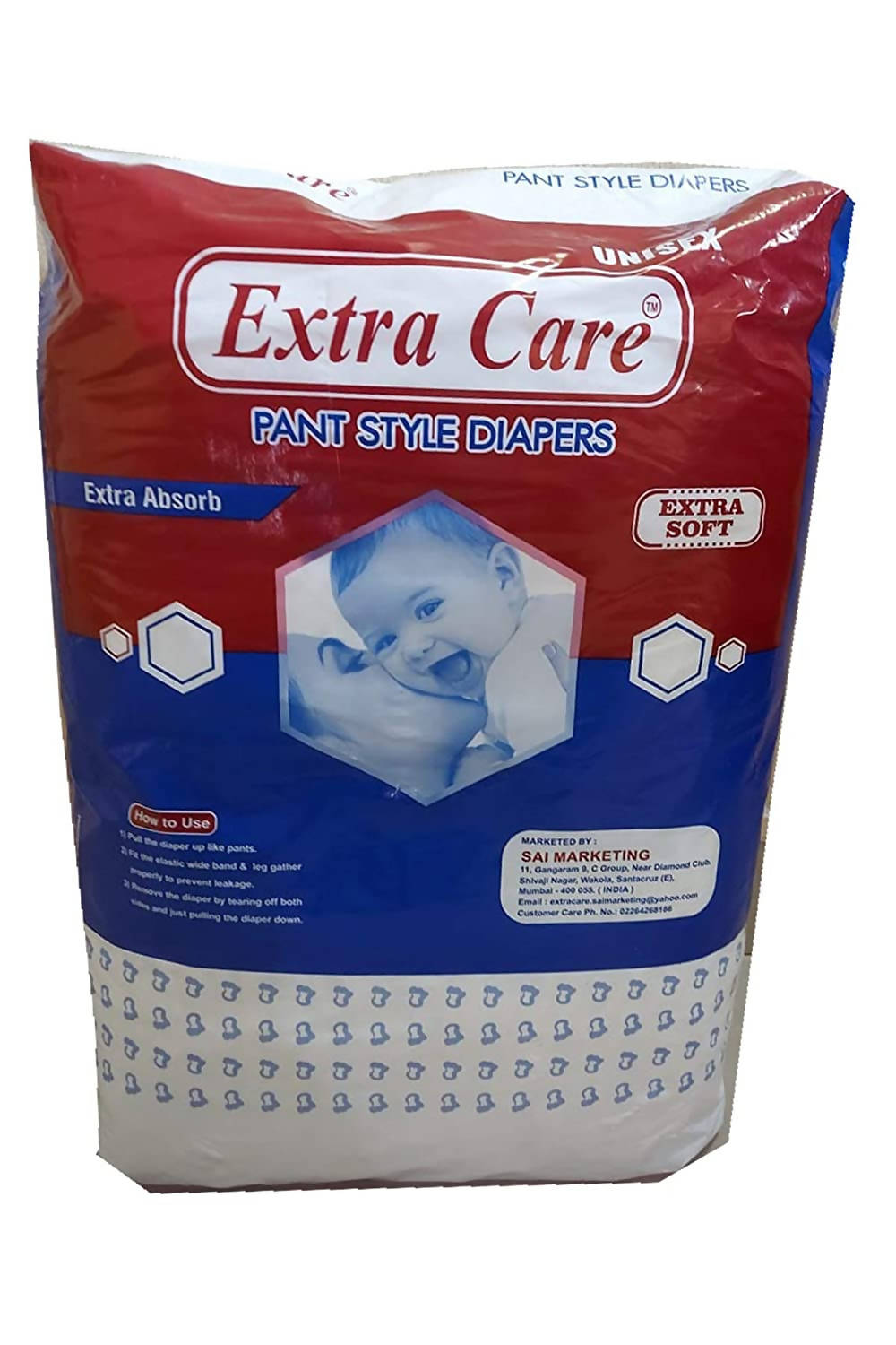 Extra Care Baby Pant Diaper XL size 50 piece - 14 kg & above