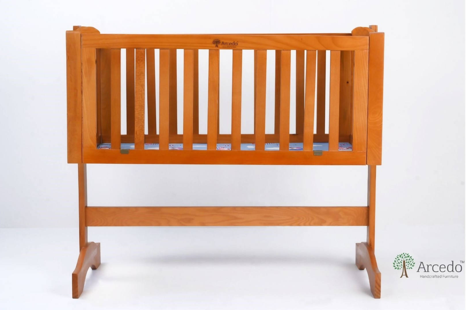 Clinton Baby Wooden Swing With Mosquito Net & Swing Stopper Knob Made With Non-Toxic Material, Dimensions- L 95.25 x B 50.8 x H 83.8 cm - PyaraBaby