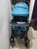 BABYHUG Melody Stroller/Pram with Reversible Handle and Canopy - Blue