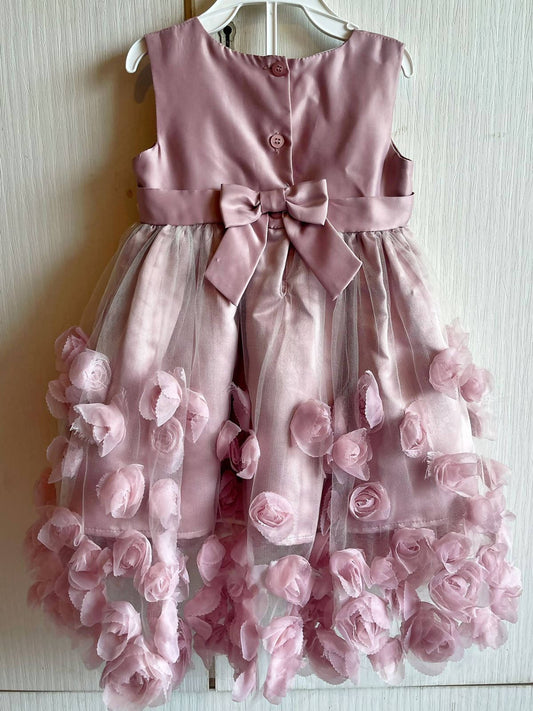 Beautiful Onion Pink Kids Frock - 2year - PyaraBaby