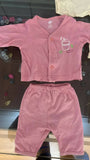 ZERO Cotton Interlock Full Sleeves Vests with pyjama Pack of 2 - Yellow & Peach - PyaraBaby