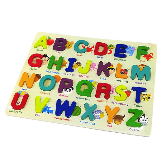 English Alphabets A-Z Educational Puzzle Board for Kids (Pack of 1)