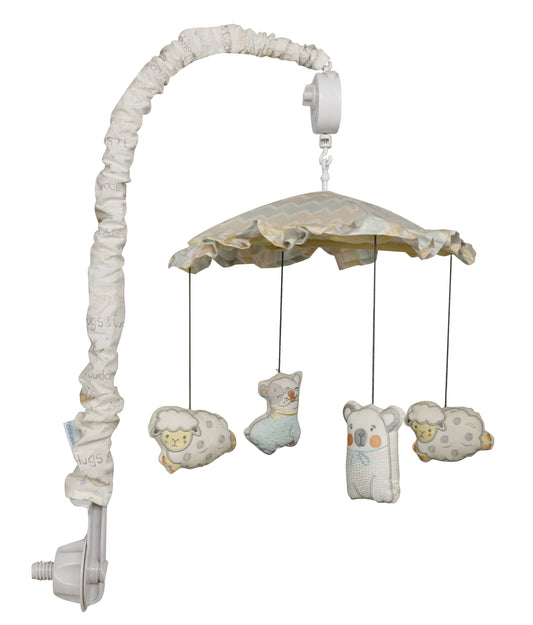 Abracadabra Musical Cot Mobile Sleepy Friends Theme - Pastel Multicolour