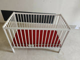 Wooden Baby cot/Crib - White, Dimensions:- L49×B25×H34 Inches - PyaraBaby