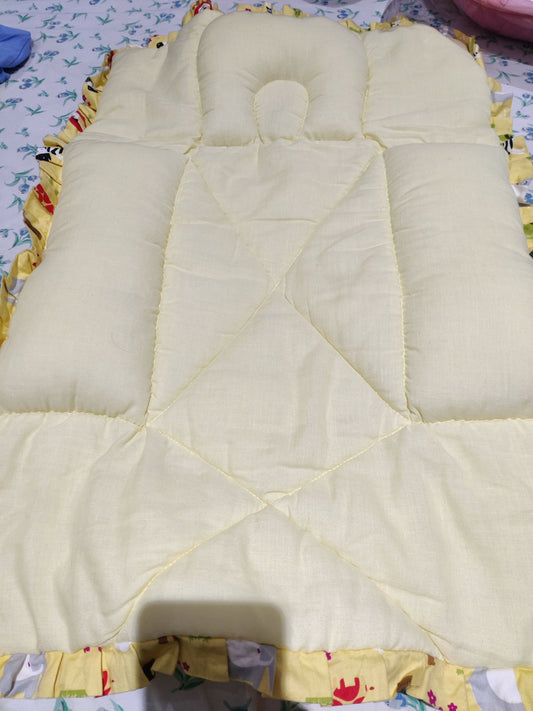 Baby bed / Mattress with mosquitoes net & pillows - Combo of 2 - PyaraBaby