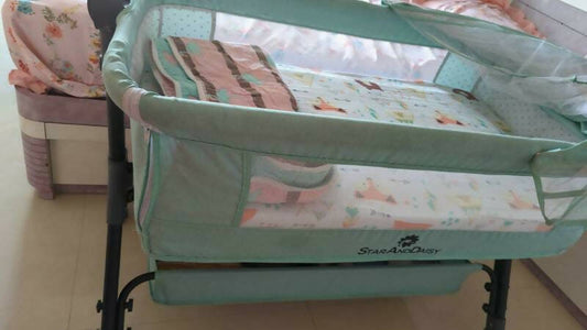From cradle to crib to toddler bed, the STAR AND DAISY 3-in-1 Cradle Crib grows with your baby - safety and comfort for every stage!