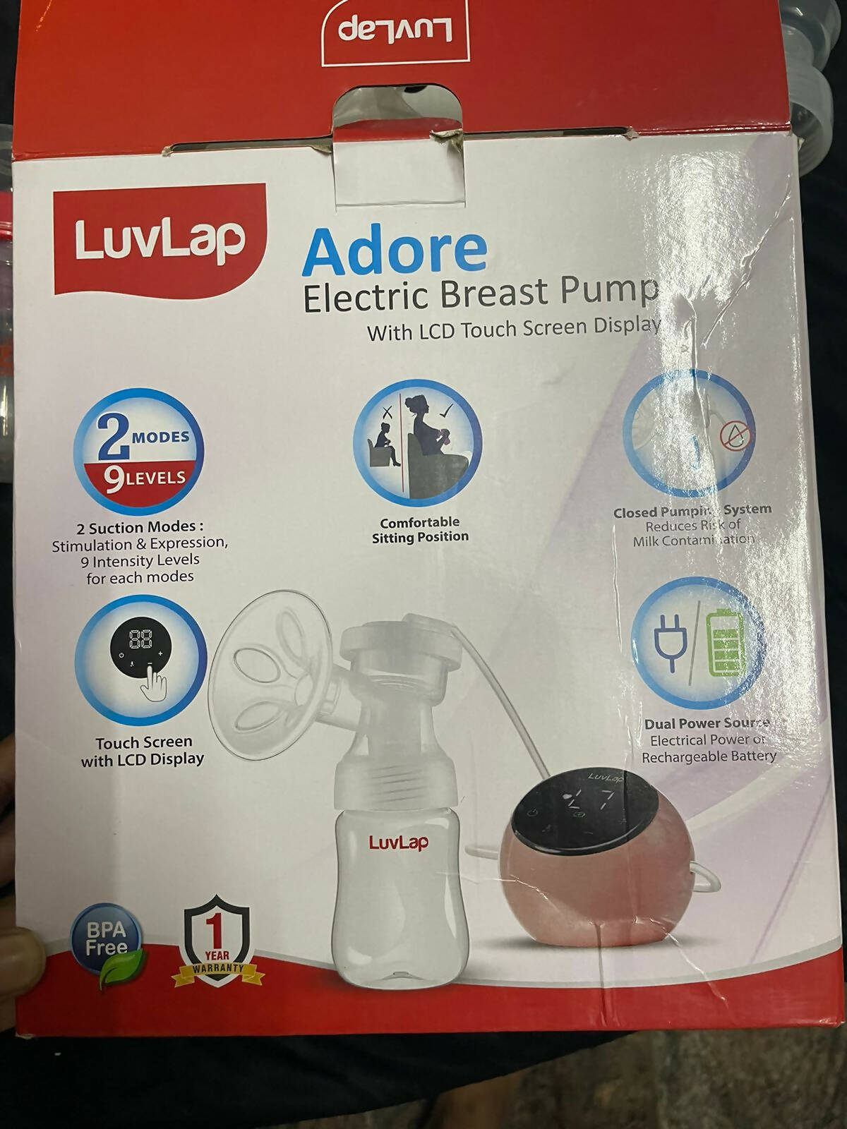 LUVLAP Adore Electric Breast Pump - PyaraBaby