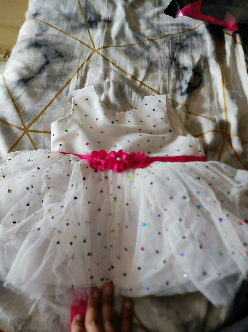 BABYHUG White Partywear Frock/Dress for Baby Girl