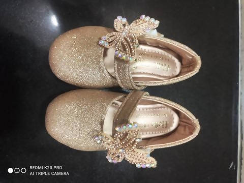 Baby Girls' Gold shimer Ballerina - 00 Size