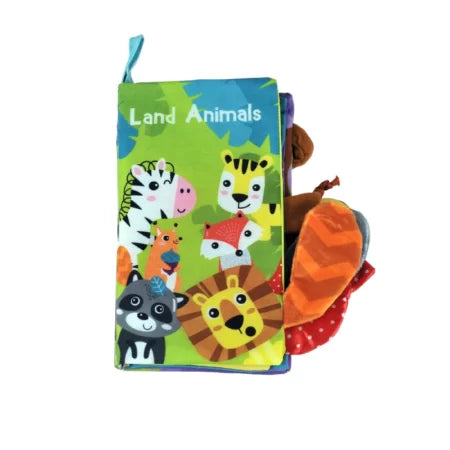 Adore Baby Cloth Tail Book – Land Animals Theme